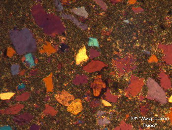 алевро песчаник, ProgRes SpeedXTcore5 с поляризационного микроскопа